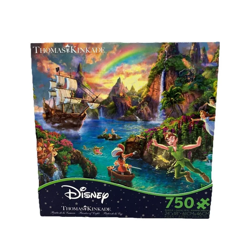 Disney Thomas Kinkade Peter Pan‎ Neverland Puzzle 750 Pc Fantasy Collectible